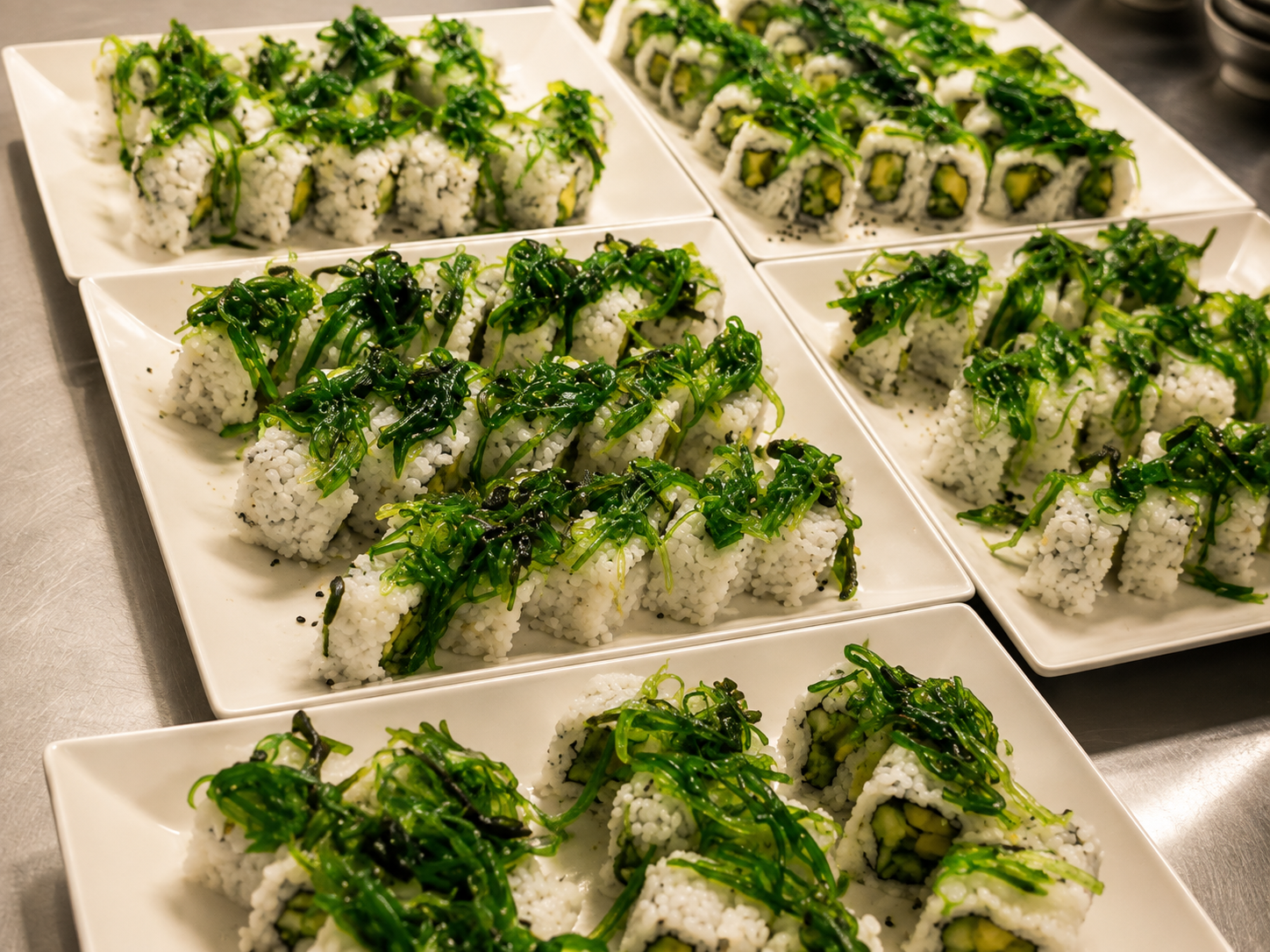 Sashimi close-up with garnish
