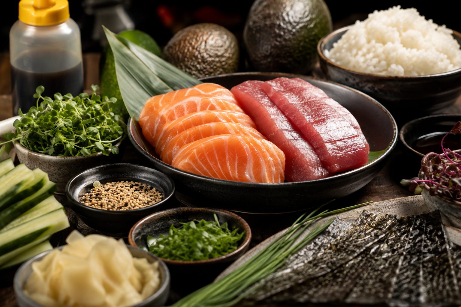 Selected Asian produce on display